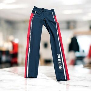 Sweaty Betty SB LDN Blue Red Silver The Zero Gravity Leggings Running Training